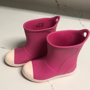 Pink Crocs Rain Boots